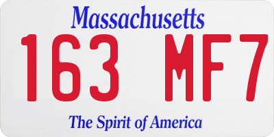 MA license plate 163MF7