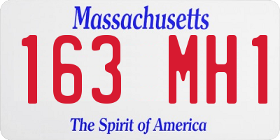 MA license plate 163MH1