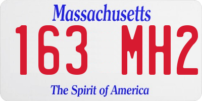 MA license plate 163MH2