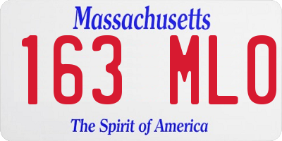 MA license plate 163ML0