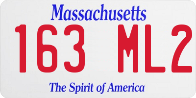 MA license plate 163ML2