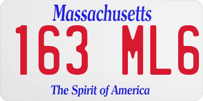 MA license plate 163ML6