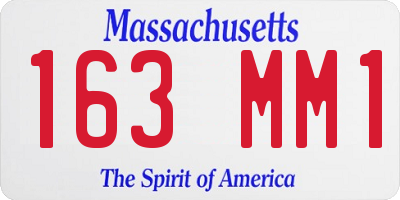 MA license plate 163MM1