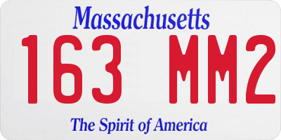 MA license plate 163MM2