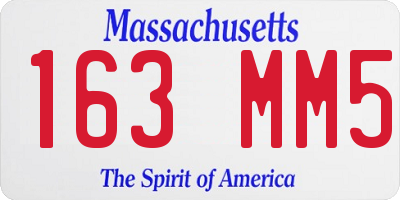 MA license plate 163MM5