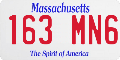 MA license plate 163MN6