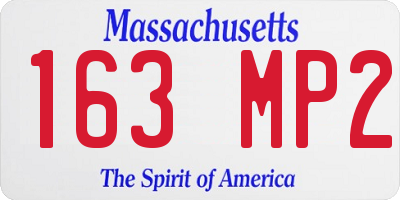 MA license plate 163MP2