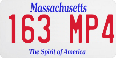 MA license plate 163MP4
