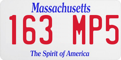 MA license plate 163MP5