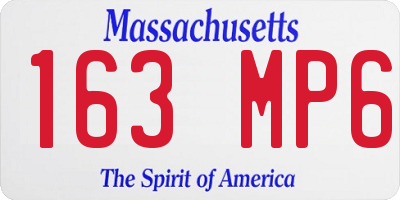 MA license plate 163MP6