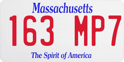 MA license plate 163MP7