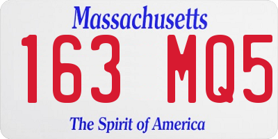 MA license plate 163MQ5