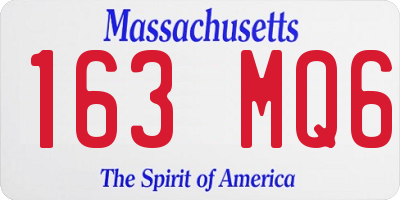MA license plate 163MQ6