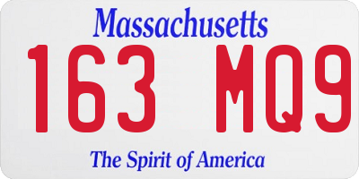 MA license plate 163MQ9