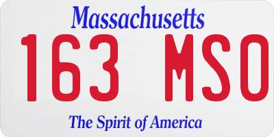 MA license plate 163MS0