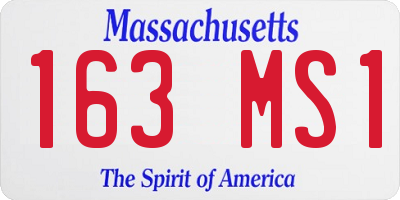 MA license plate 163MS1