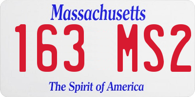 MA license plate 163MS2