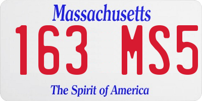 MA license plate 163MS5