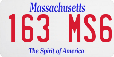 MA license plate 163MS6
