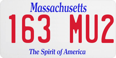 MA license plate 163MU2