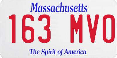 MA license plate 163MV0