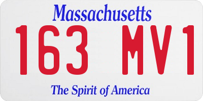 MA license plate 163MV1