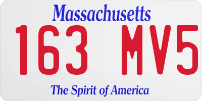 MA license plate 163MV5