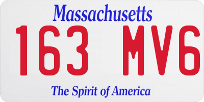 MA license plate 163MV6