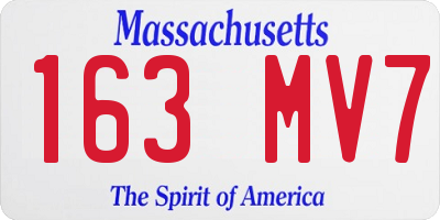 MA license plate 163MV7