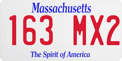 MA license plate 163MX2