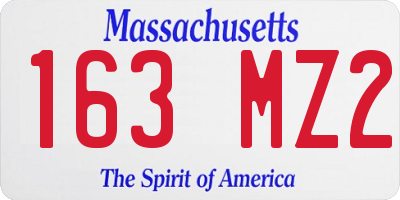 MA license plate 163MZ2