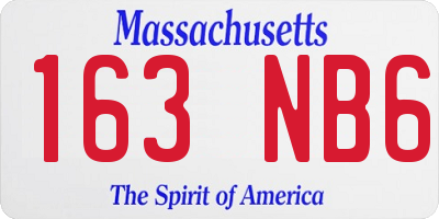 MA license plate 163NB6