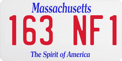 MA license plate 163NF1