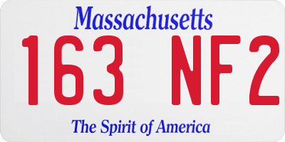 MA license plate 163NF2