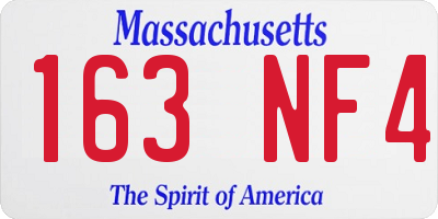 MA license plate 163NF4