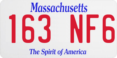 MA license plate 163NF6