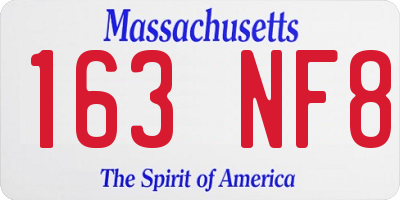 MA license plate 163NF8