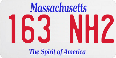 MA license plate 163NH2