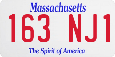 MA license plate 163NJ1
