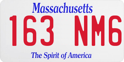 MA license plate 163NM6