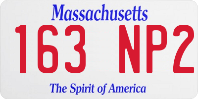 MA license plate 163NP2