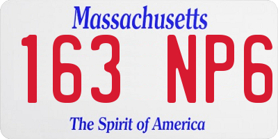 MA license plate 163NP6