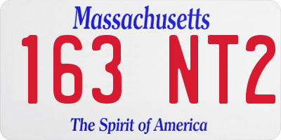 MA license plate 163NT2