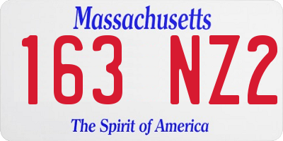 MA license plate 163NZ2