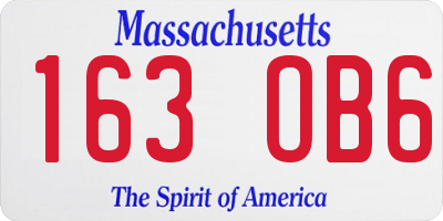 MA license plate 163OB6