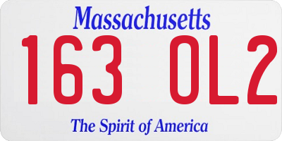 MA license plate 163OL2