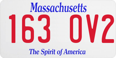 MA license plate 163OV2