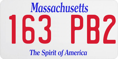 MA license plate 163PB2