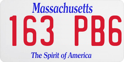 MA license plate 163PB6