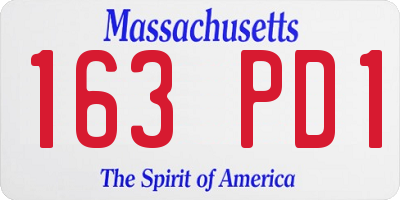 MA license plate 163PD1